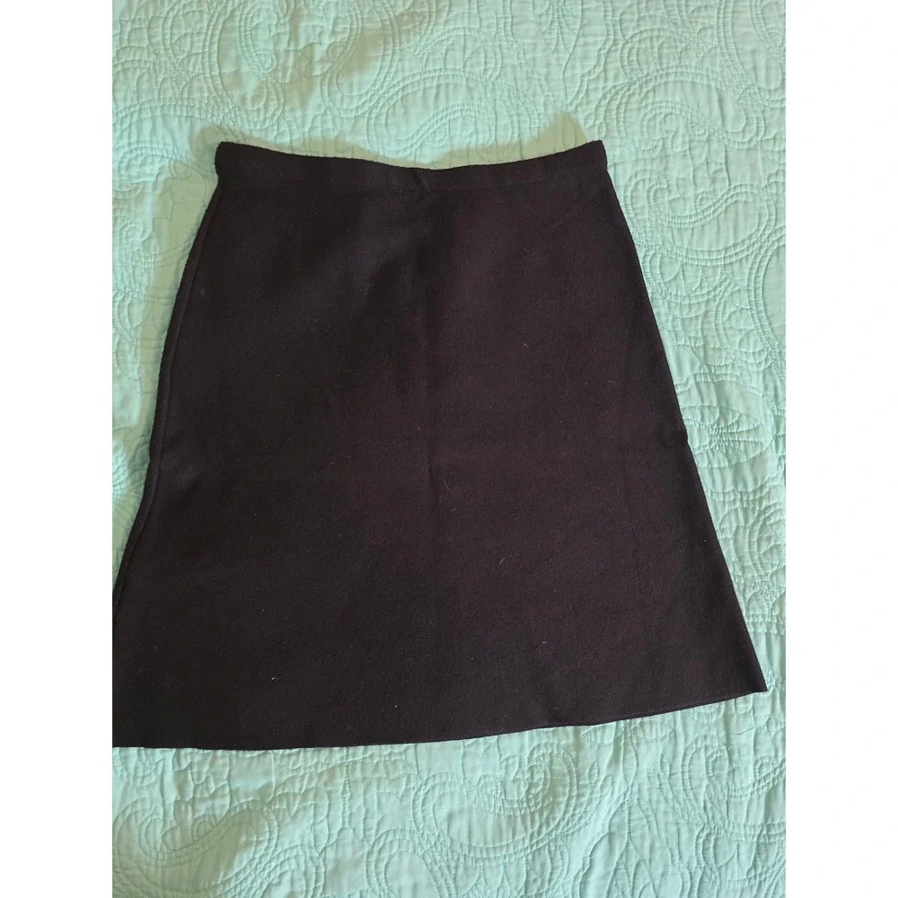 Aaeda Black Knit Mini Skirt Floral Embroidery Viscose Blend Size M